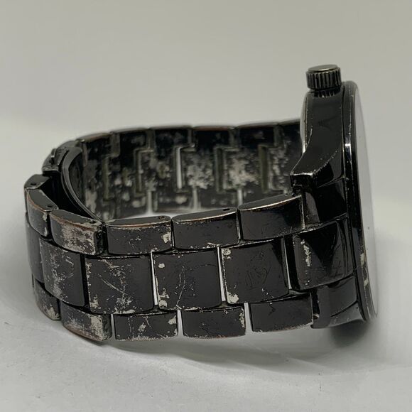 VAN HEUSEN Diamond men’s quartz analog black tone 44mm case size running - Picture 5 of 8